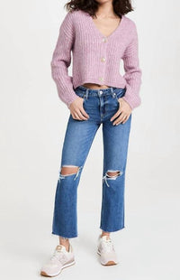 Paige - Noella Mid Rise Straight Leg Jeans