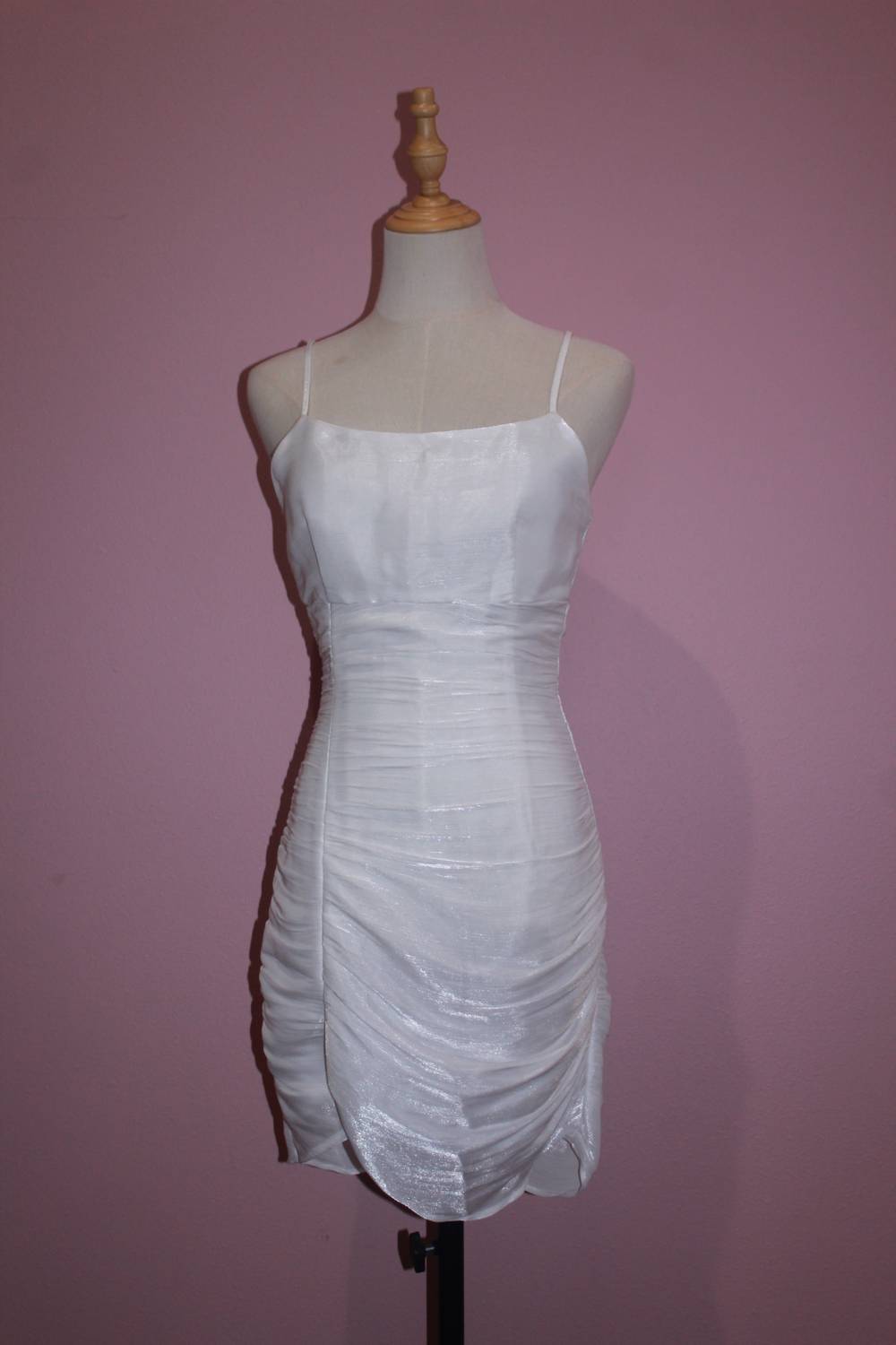 STORIA Women's Monochromatic And Sparkle Glitter Mini Dress in white - women's dress