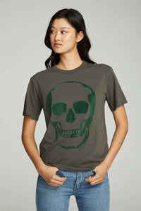 Chaser - Flocked Skull Tee
