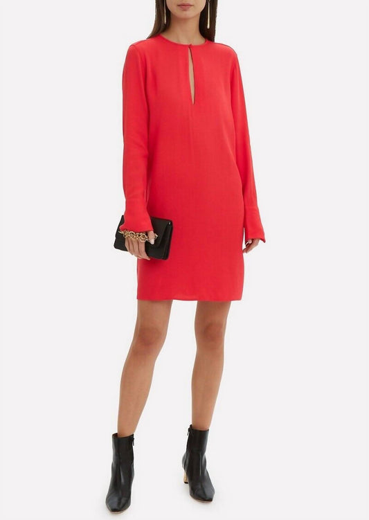 Equipment - Bonnie Keyhole Long Sleeve Shift Dress