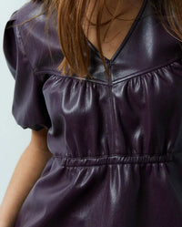 Melissa Nepton - Hunter Vegan Leather Peplum Blouse