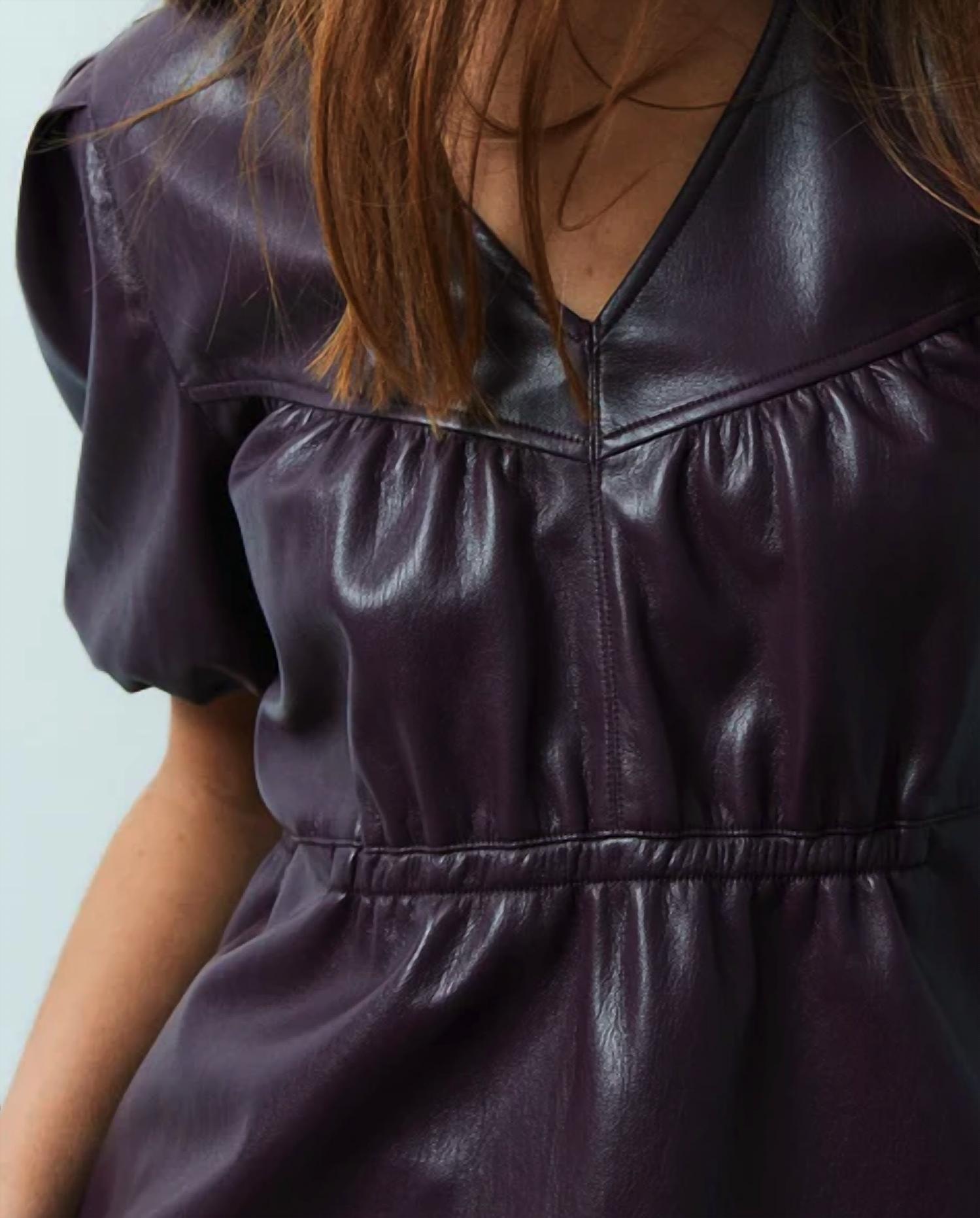 Melissa Nepton - Hunter Vegan Leather Peplum Blouse