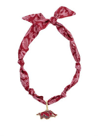 Canvas Style - Arkansas Razorbacks Bandana Scarf Necklace Logo Pendant