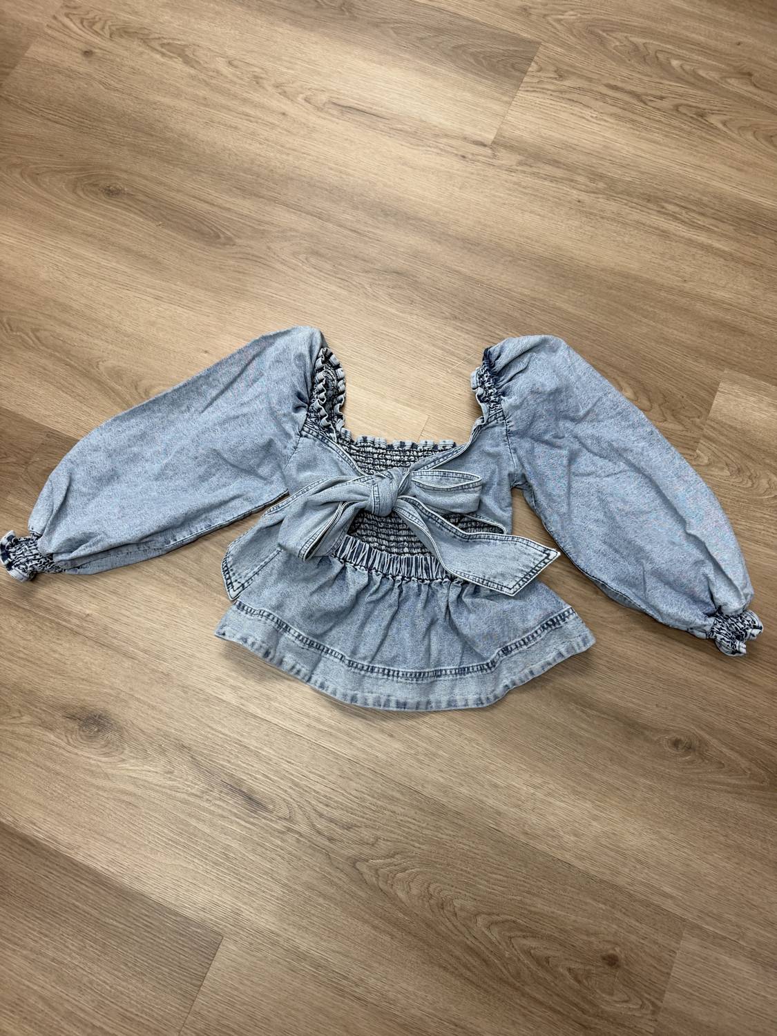 Something Navy - Women's Smocked Peplum Top