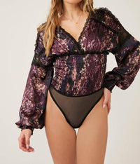 Free People - Worth The Wait V-neck Long Sleeve Bodysuit