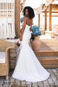Tarik Ediz - Ruffle Slit Strapless Dress