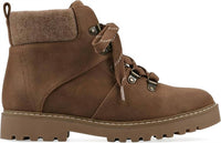 Cliffs by WHITE MOUNTAIN Women's Connie Cushioned Lace-up City Hiker Ankle Boot in light brown - women's shoe