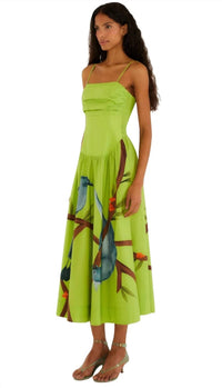 Farm Rio - Birds Smocked Maxi Dress