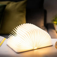 Gingko Design Linen Fabric Smart Book Light in urban gray - item - detail view