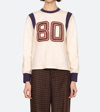 SEA Arissa Long Sleeve Shirt in natural multi - women's long sleeve top