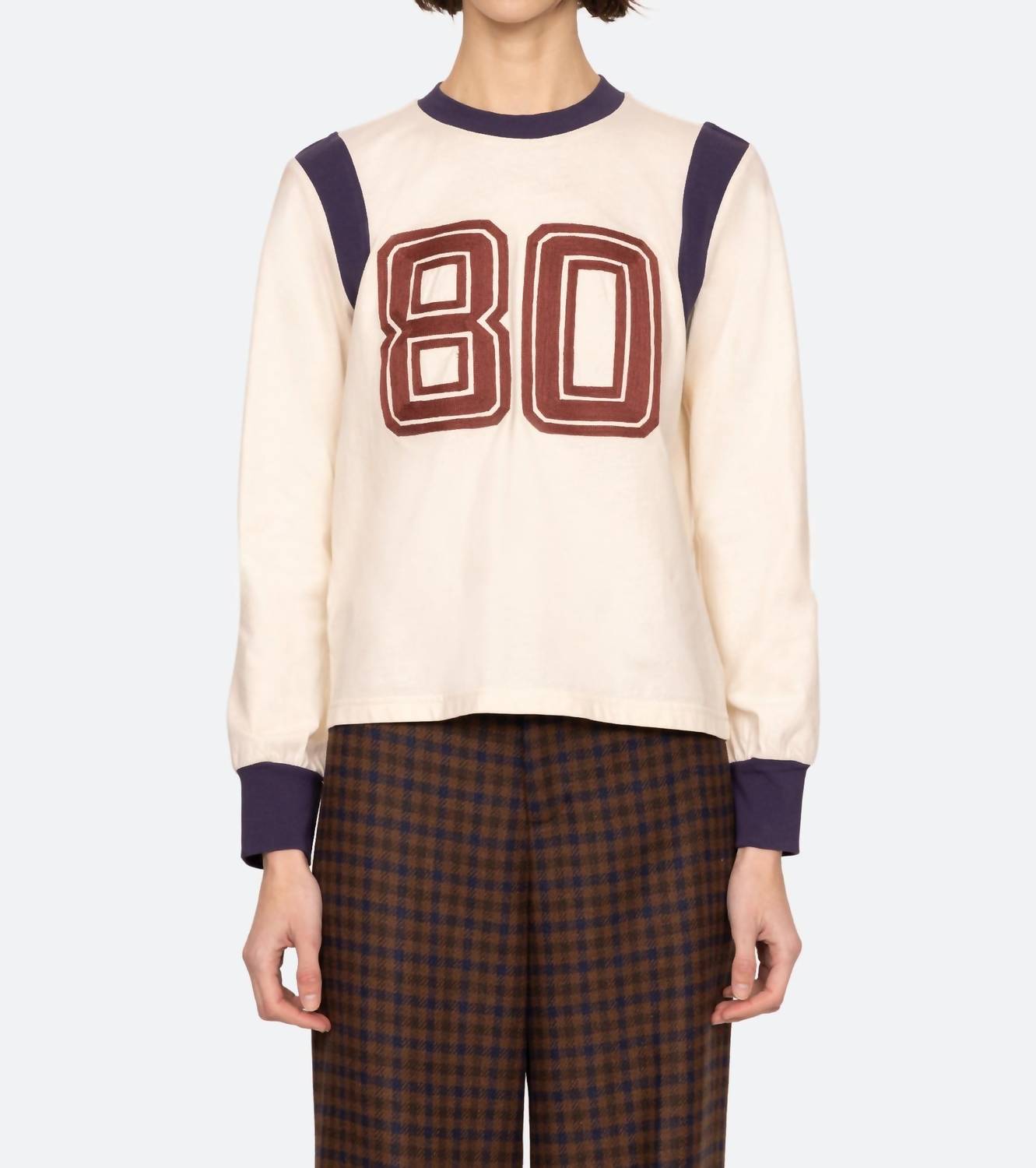 SEA Arissa Long Sleeve Shirt in natural multi - women's long sleeve top