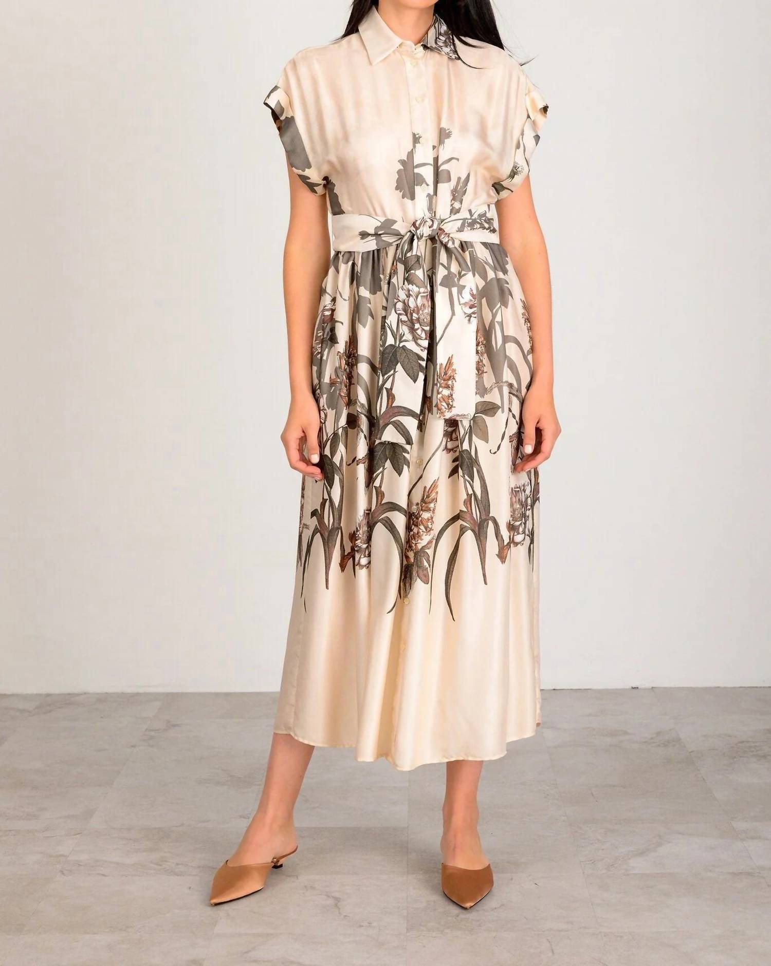 Lavender Brown - Ocean Midi Dress