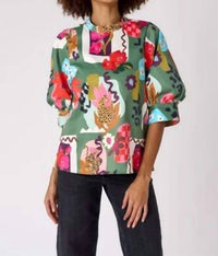 Crosby By Mollie Burch - Jonesy Mock Neck Blouse