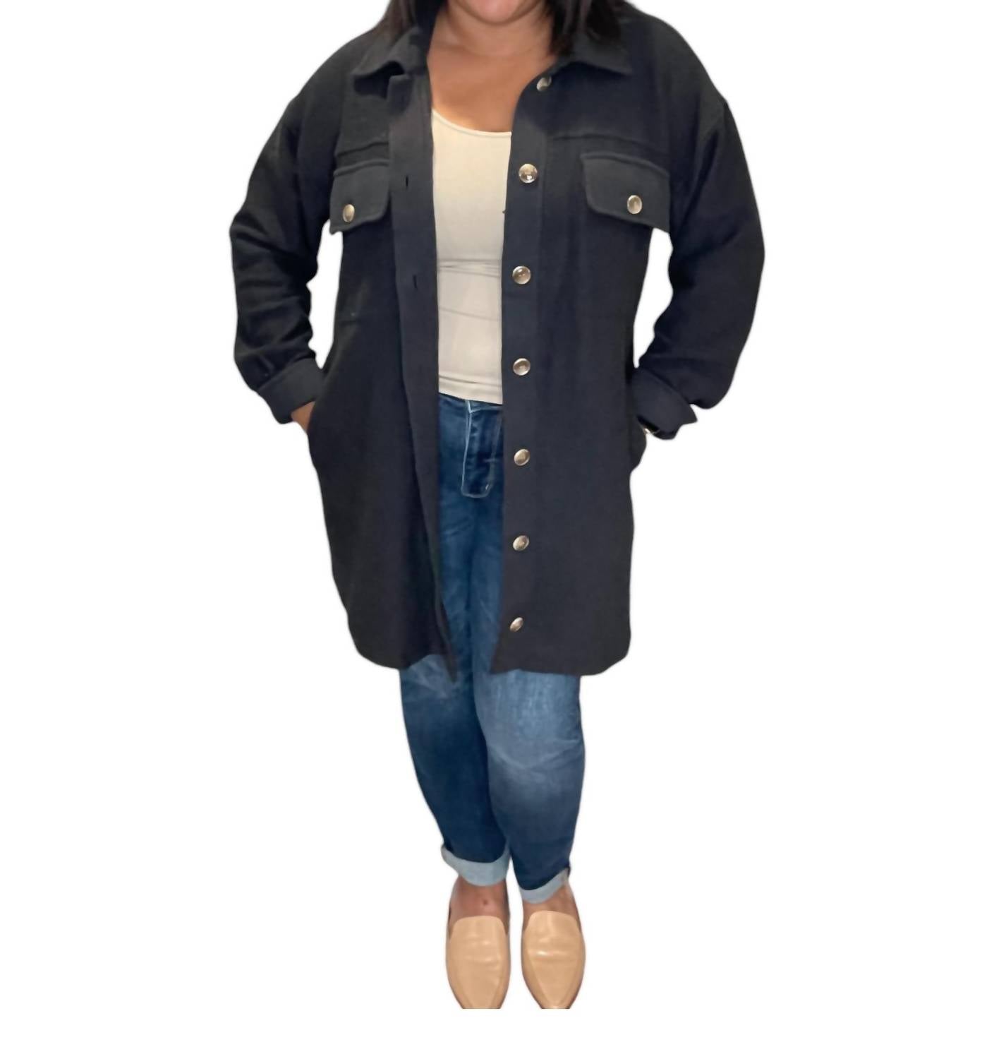 Saltwater Luxe - Button Up Oversized Shacket