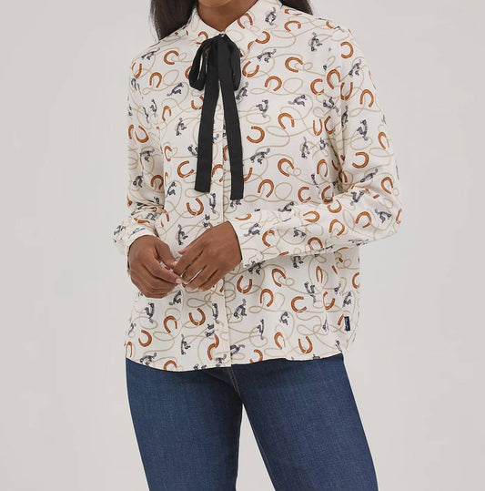 Wrangler - Tie Neck Blouse