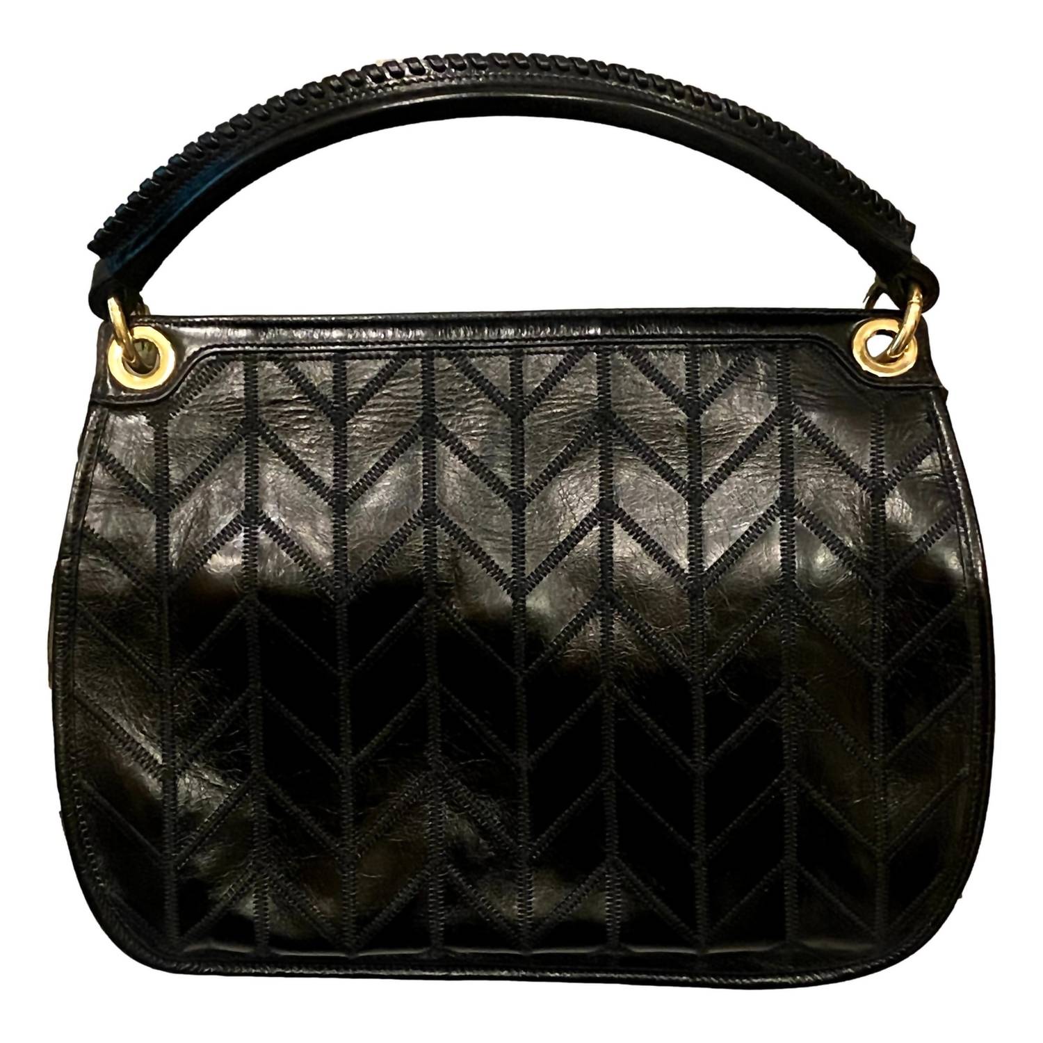 Miu Miu - Women's Vitello Shine Patch Leather Satchel Bag