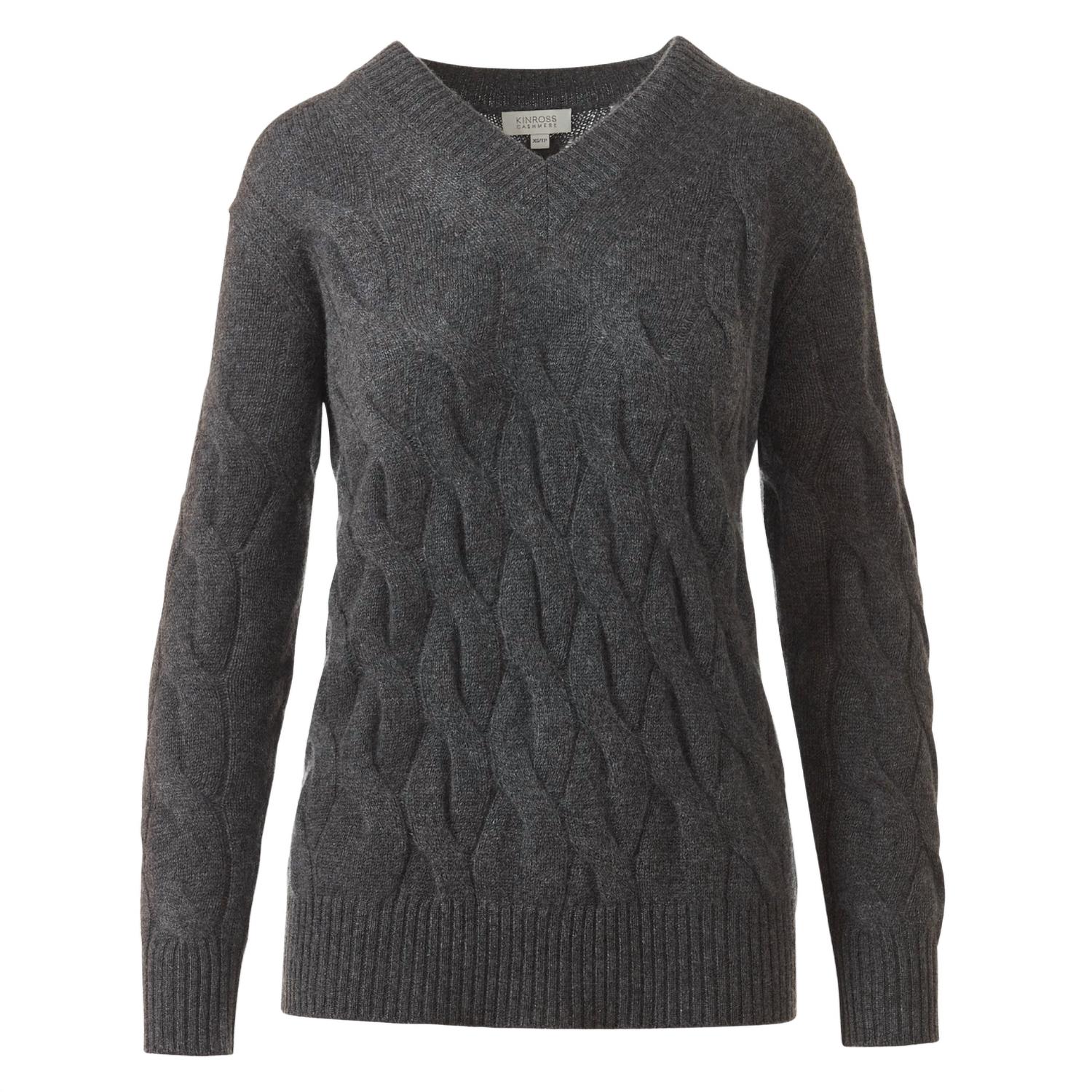Kinross - Women's Long Cable Vee Pullover