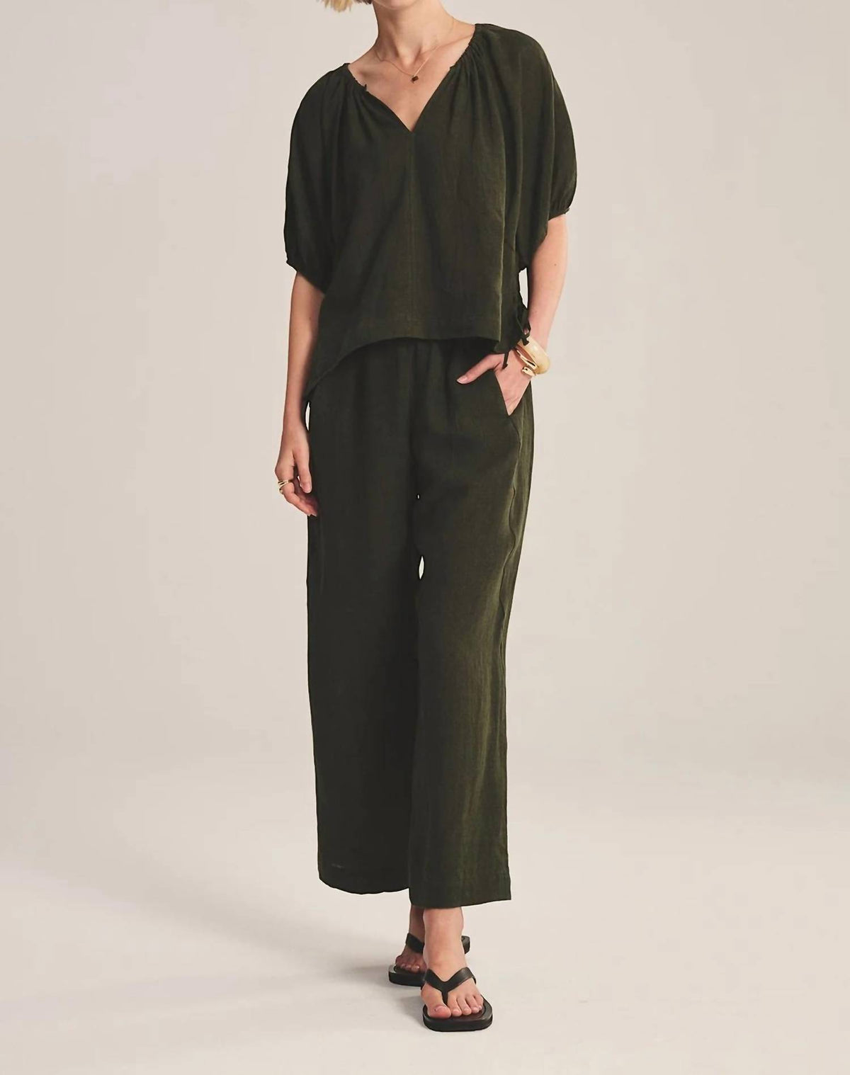 Velvet By Graham & Spencer - Lola Wide-leg Linen Pants