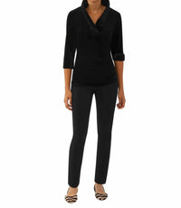 Gretchen Scott - Ruffle Neck Top