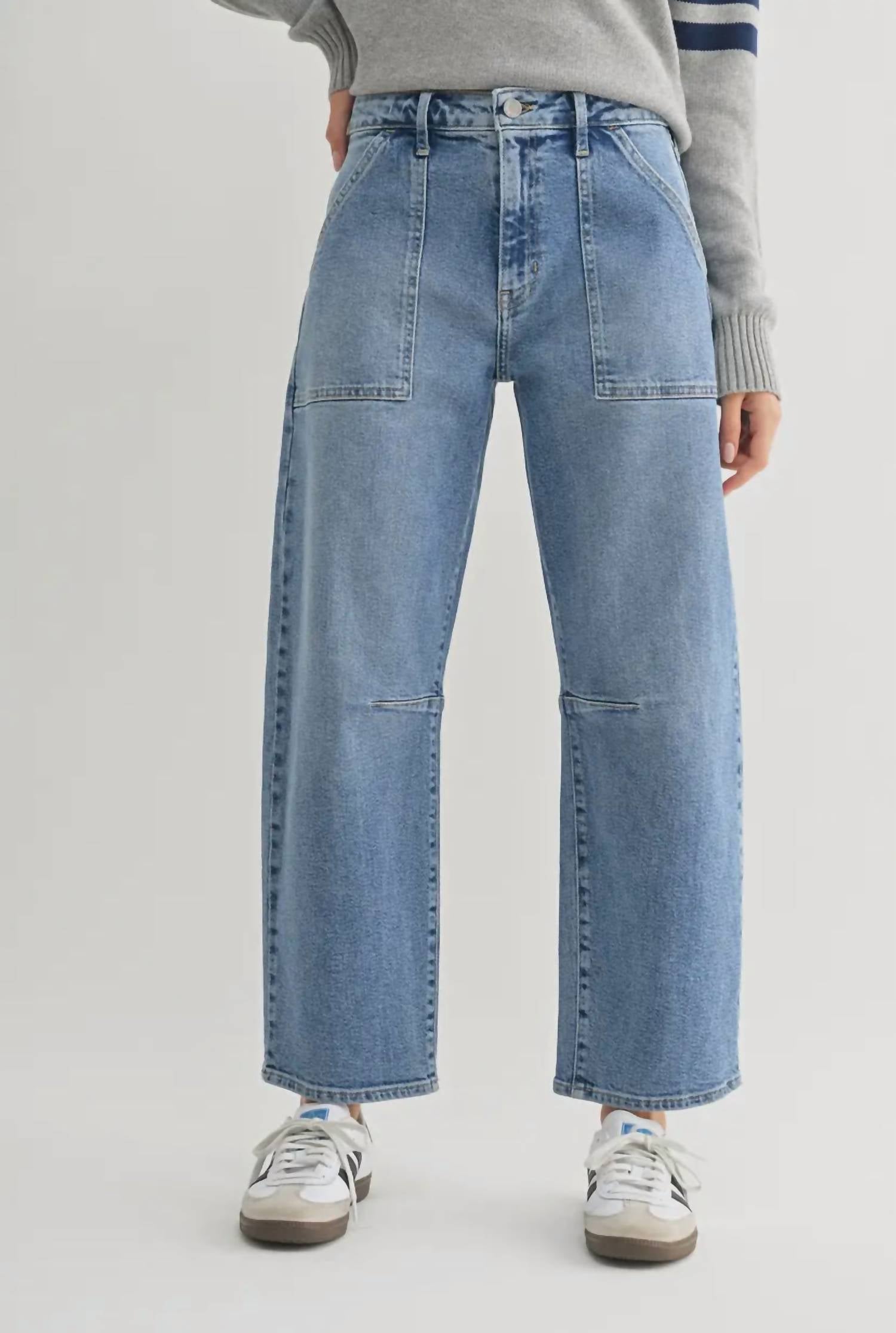 Just Black Denim - Ankle Barrel Jeans