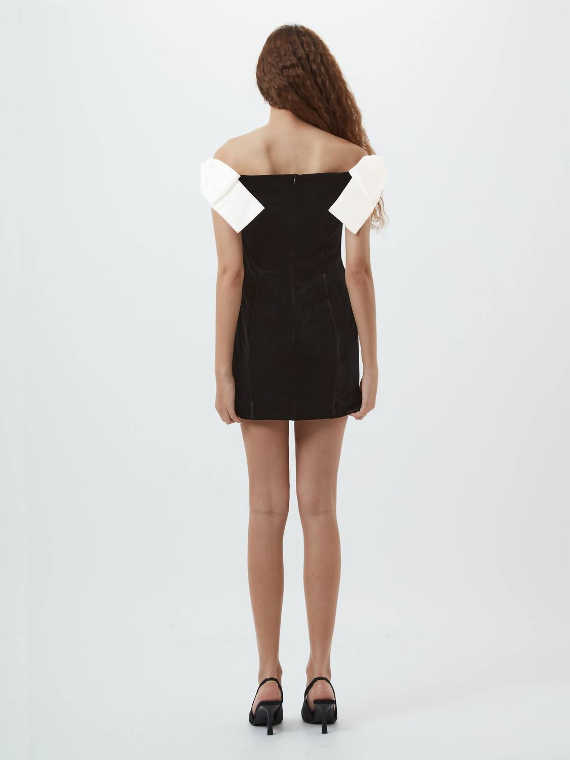 French Connection - Velvet Carey Satin Bow Mini Dress