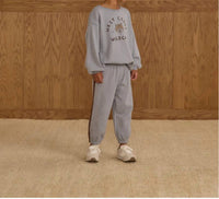Rylee + Cru Boy's Relaxed Jogger in dusty blue - kids' joggers - view 4