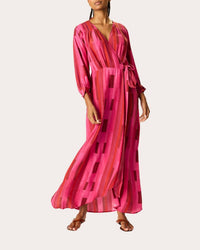 Natalie Martin - Kate Silk Print Long Sleeve Dress