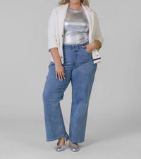 Minnie Rose - Cotton Blend Shrunken Blazer - Plus Size