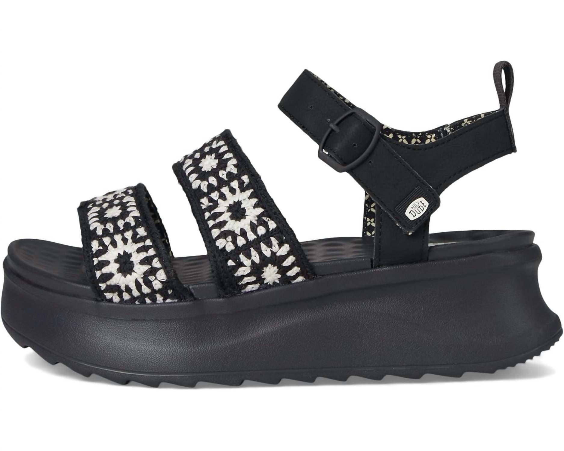 Hey Dude - Women's Delray Buckle Cottage Crochet Sandal