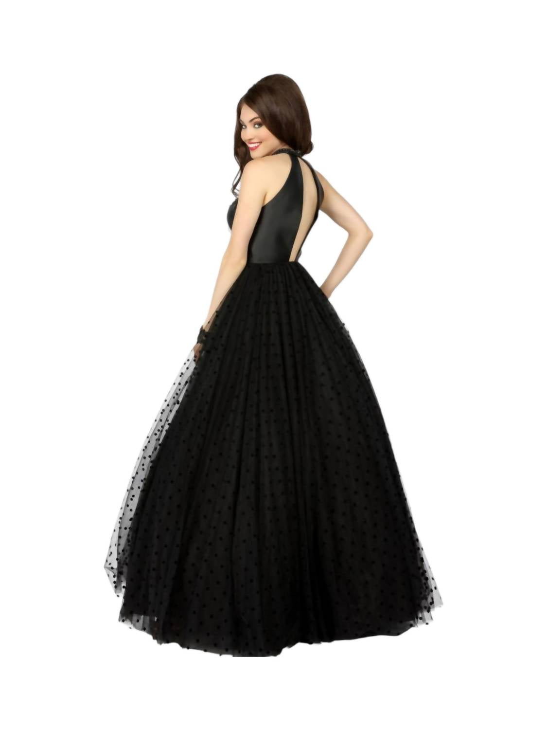 Karishma Creations - Elegant Beaded Mikado/tulle Ball Gown