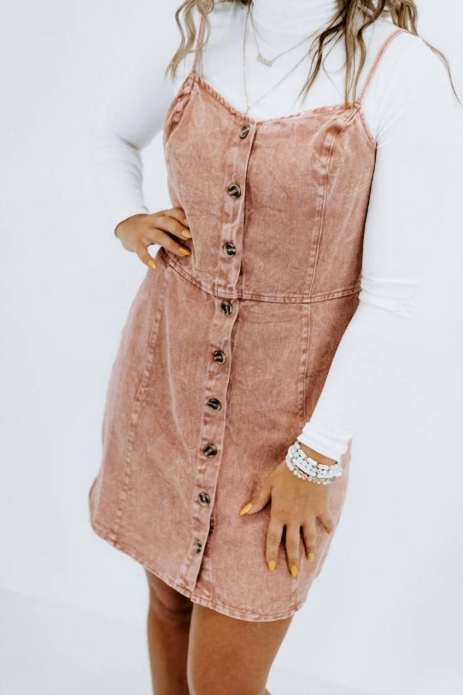 She + Sky - Women's Button Down Mini Dress