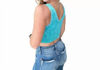 Zenana - Vneck Reversible Ribbed Bralette