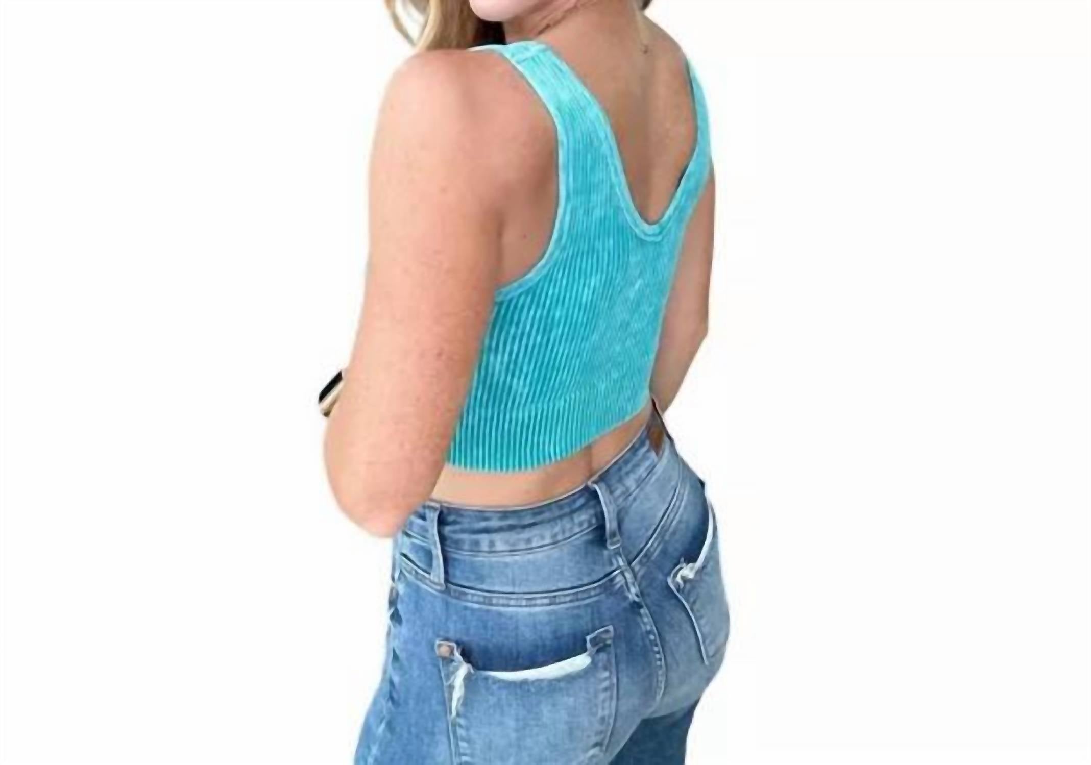 Zenana - Vneck Reversible Ribbed Bralette