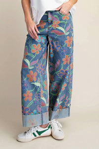 Easel - Washed Stretch Denim Pants