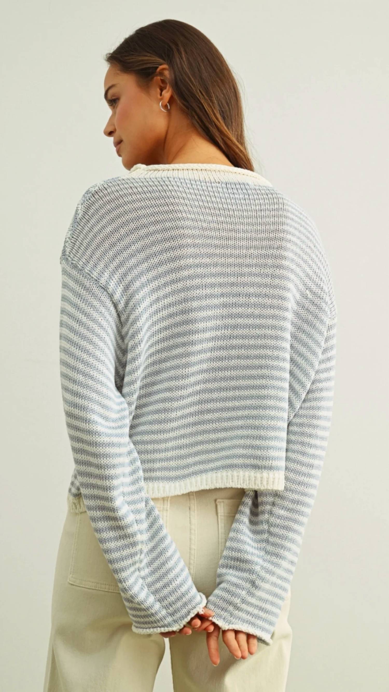 Miou Muse - Button Front Knit Cardigan