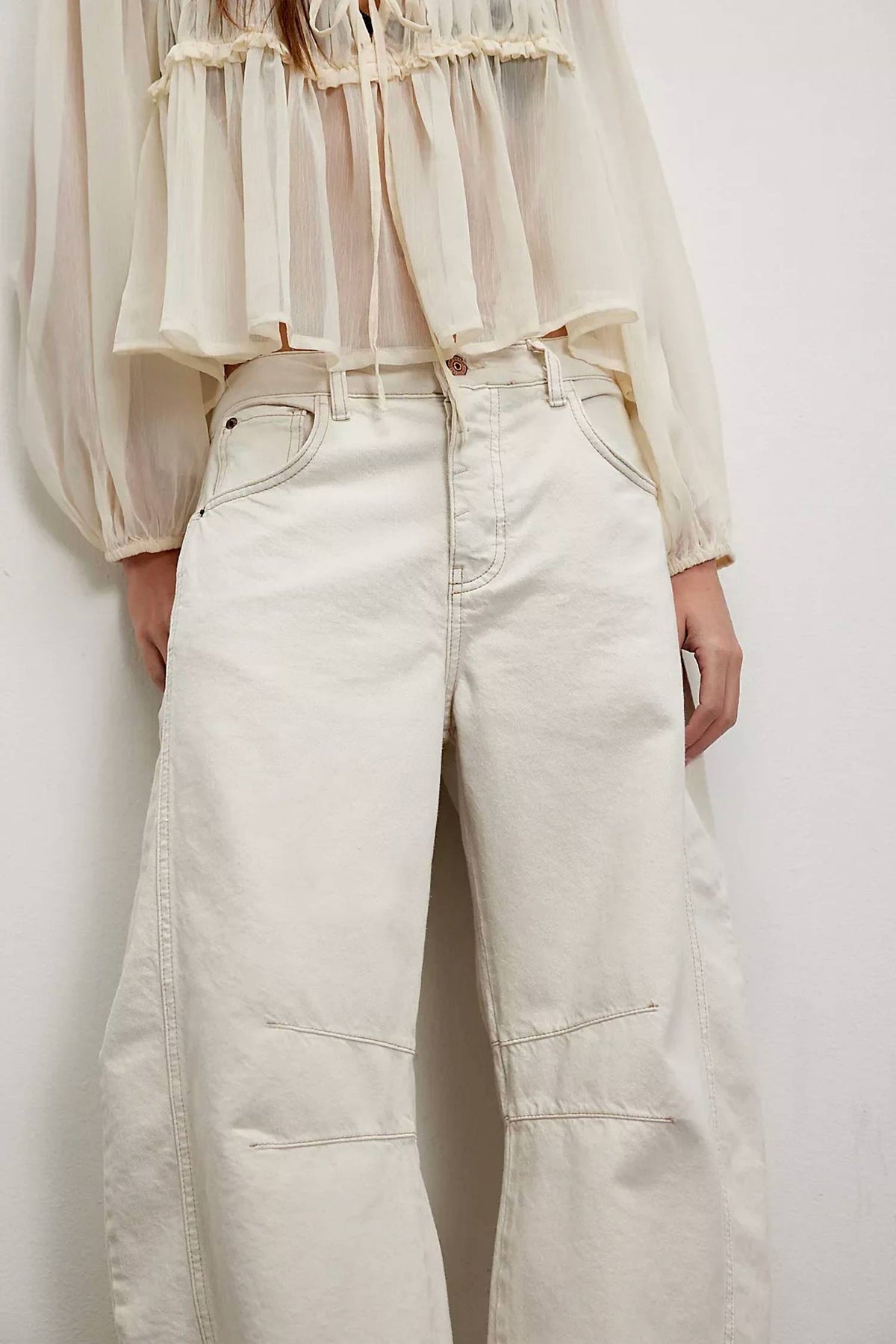 Free People - Good Luck Mid Rise Bold Barrel Jeans