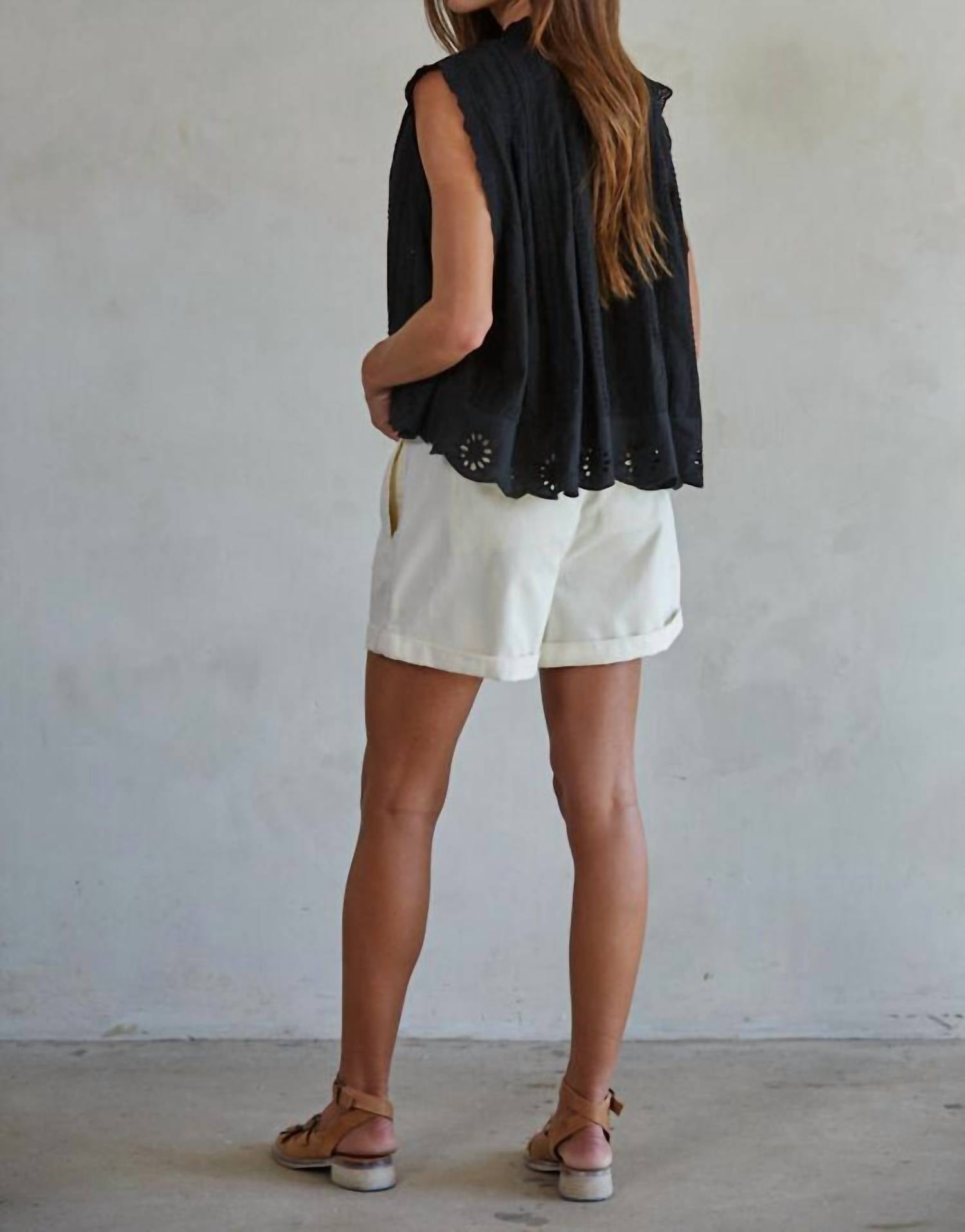 By Together - Eyelet Button-down Top