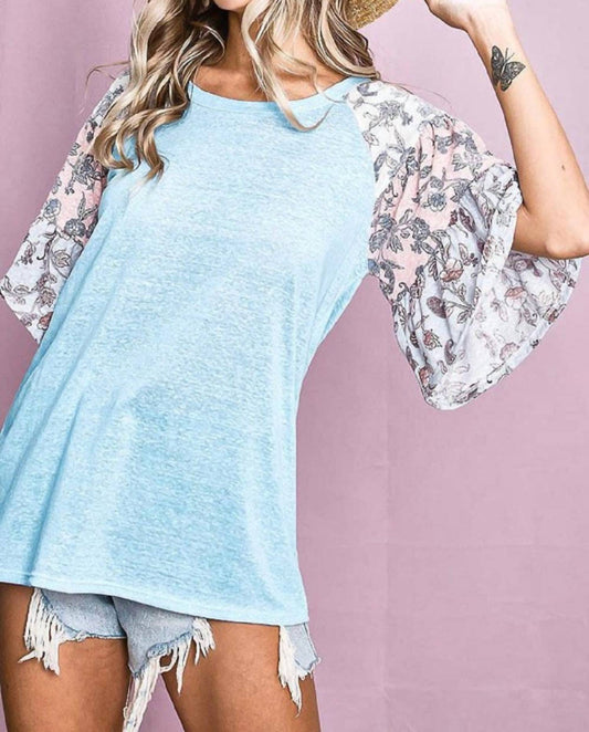 Bibi - Floral Sleeve Top