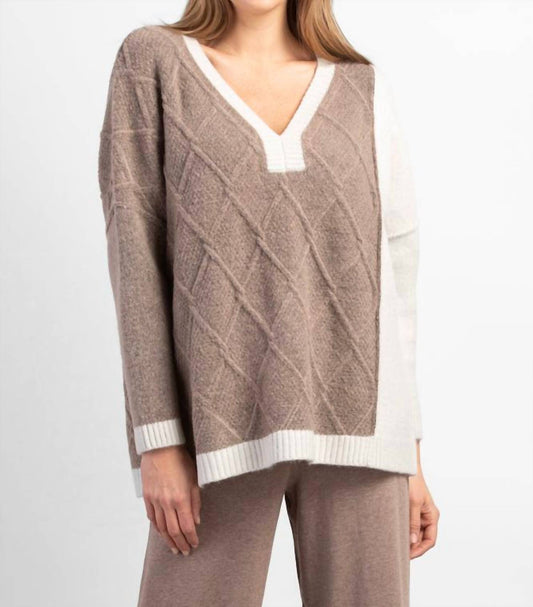 Habitat - Cable Knit V-neck Tunic Sweater
