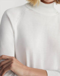 Lafayette 148 - Petite Responsible Matte Crepe Turtleneck Sweater
