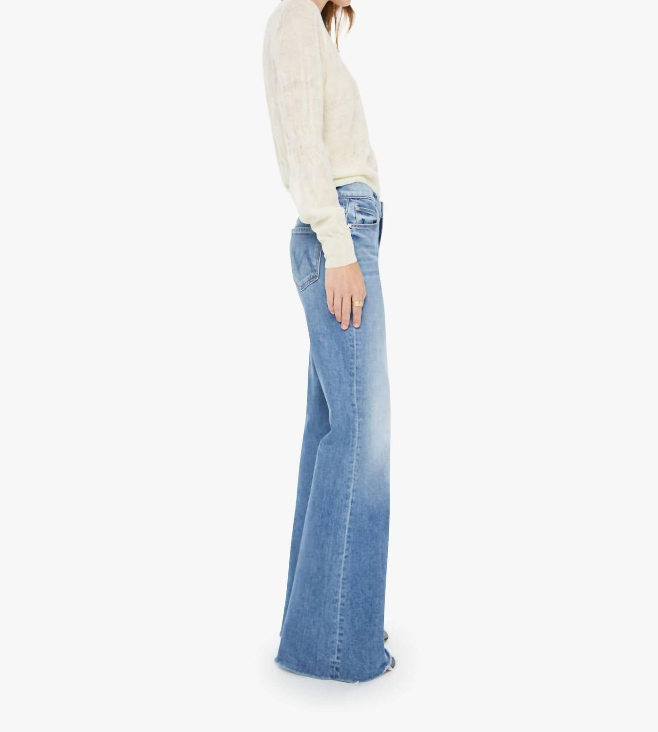 Mother Doozy Fray Jeans in heads or tails - women's jeans - detail view