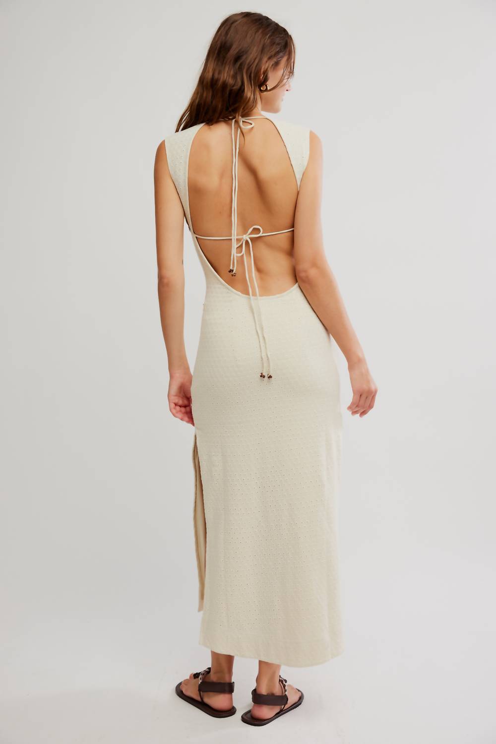 Free People Eventide Midi Dress in bone - women's dress - detail view