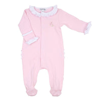 Magnolia Baby - Baby's Hope Rose Spring Embroidered Ruffle Footie