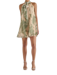 STEVE MADDEN Odora Pleated Mini Dress in olive - women's dress - view 4