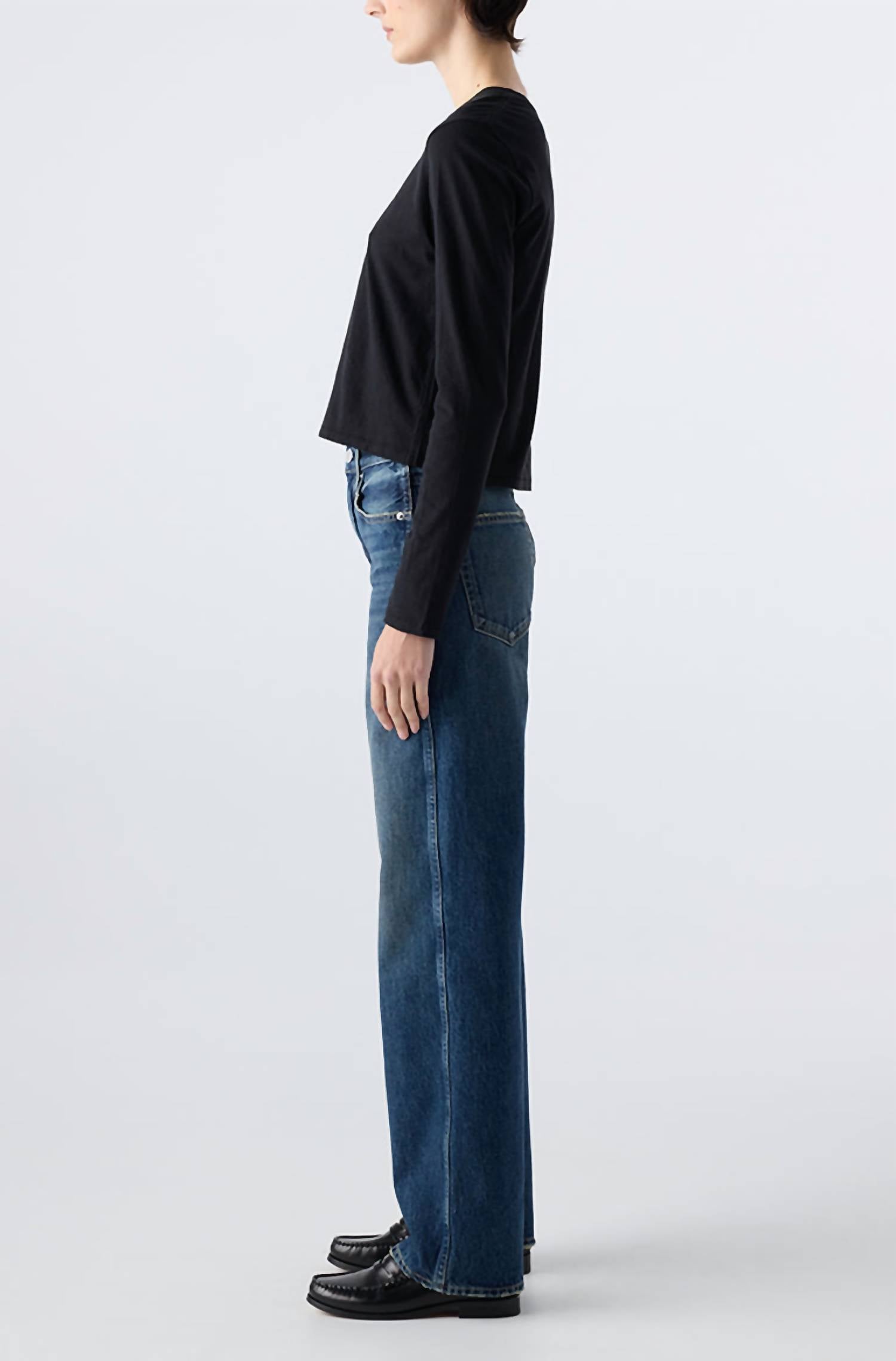 AMO Annette Straight Leg Jean in persuasion - women's jeans - detail view