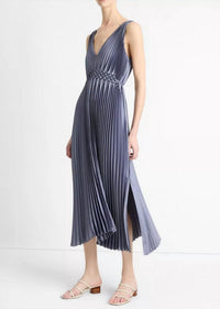 Vince - Hand Smocked Pleated Dress