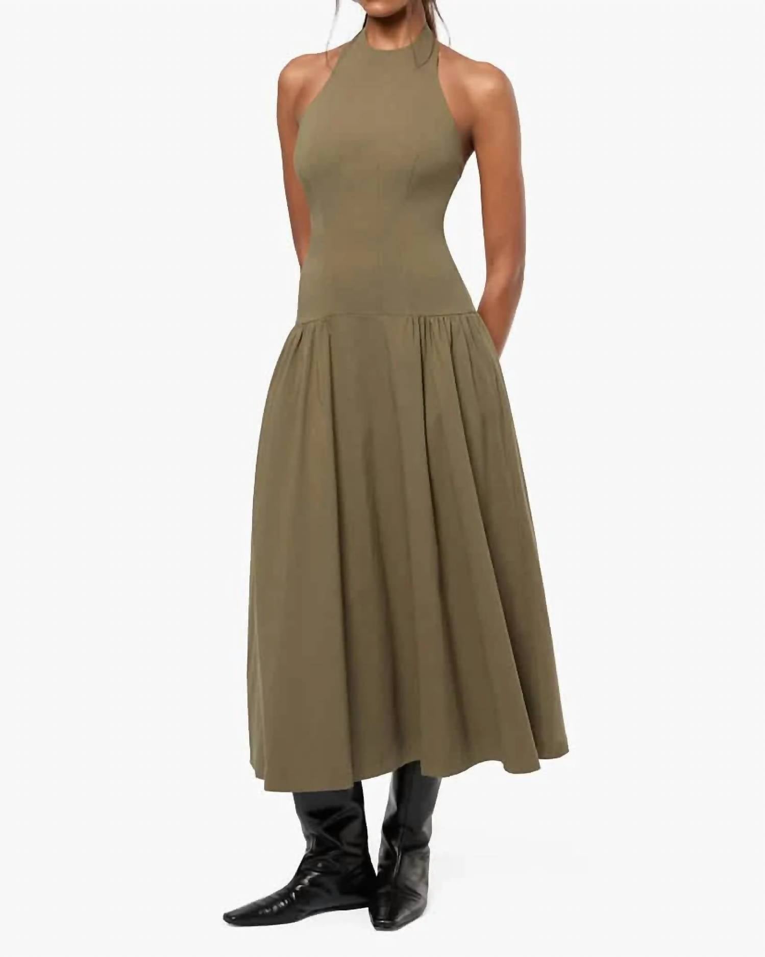 We Wore What - Halter Corset Midi Dress