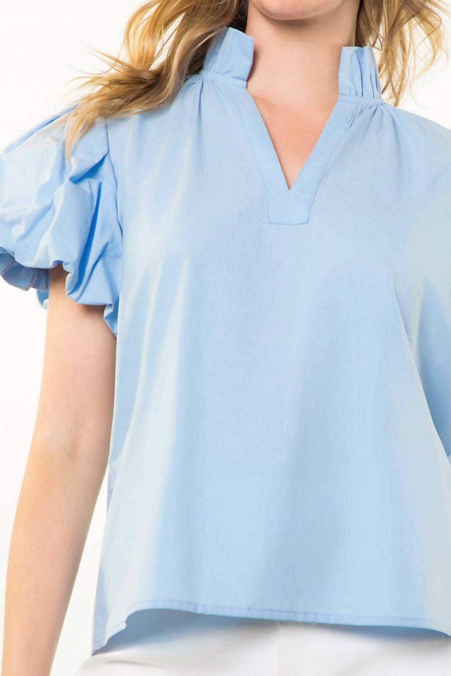 Thml - Puffed Sleeve Poplin Blouse