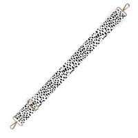 Viv & Lou Women's Adjustable Detachable Crossbody Bag Purse Strap in black white spotted - women's item - detail view