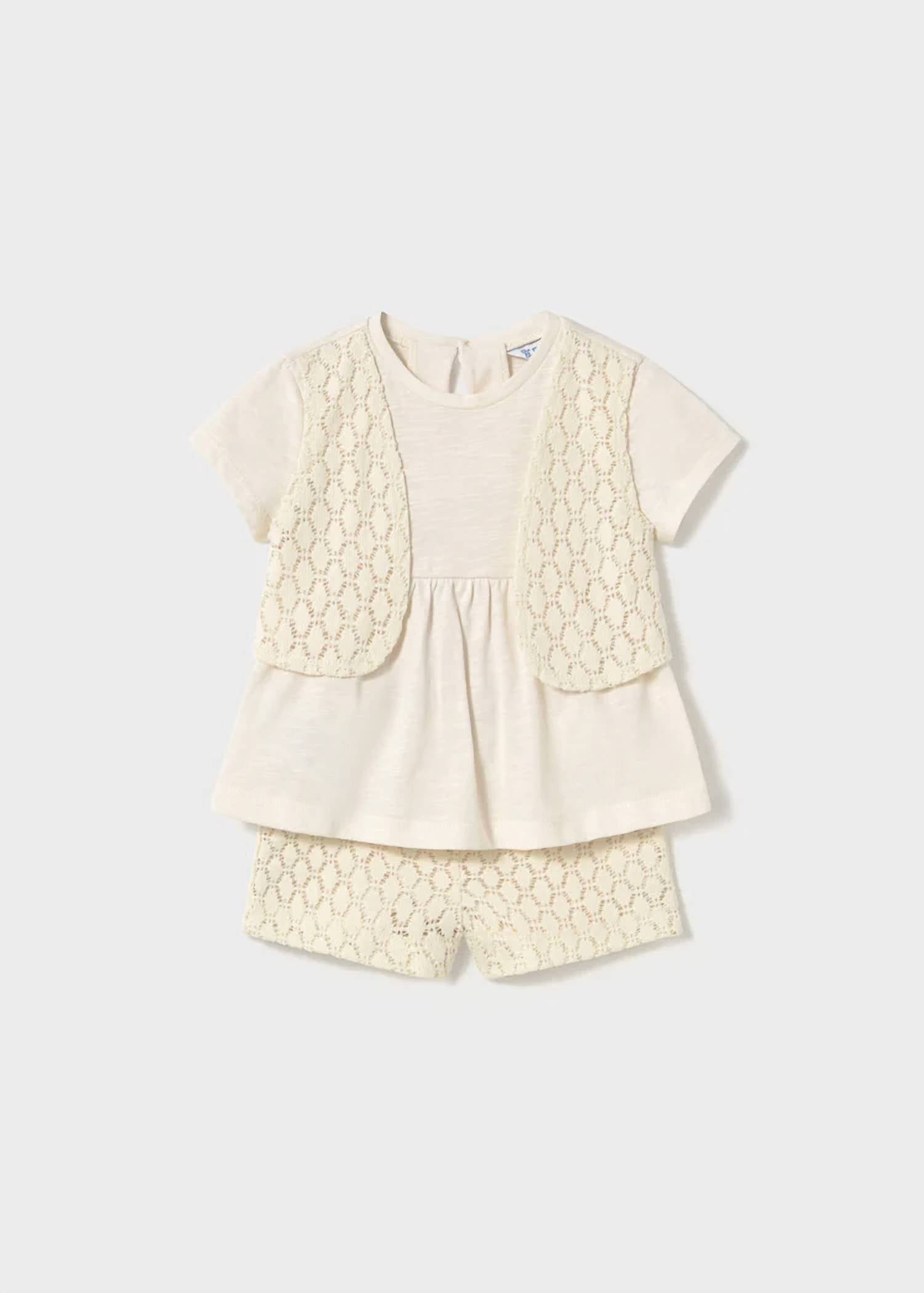Mayoral - Kid's Lace Top And Pants Set